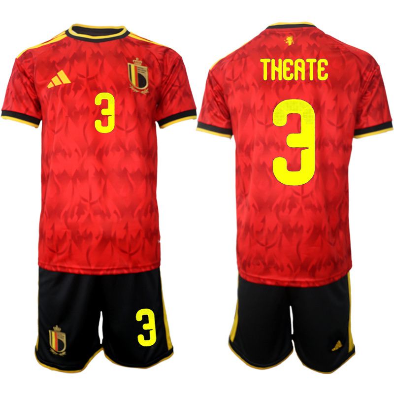Men 2026 World Cup National Team Belgium home red #3 Soccer Jersey